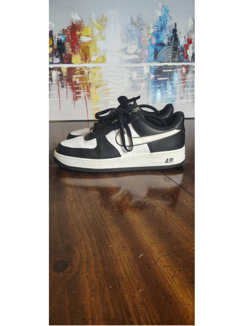 Nike Air Force 1 Low Shoes Mens Size 11 Black White Leather Sneakers DV0788-001